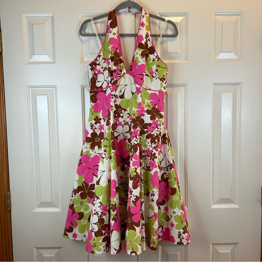 Y2K Eliza J Floral Halter Dress